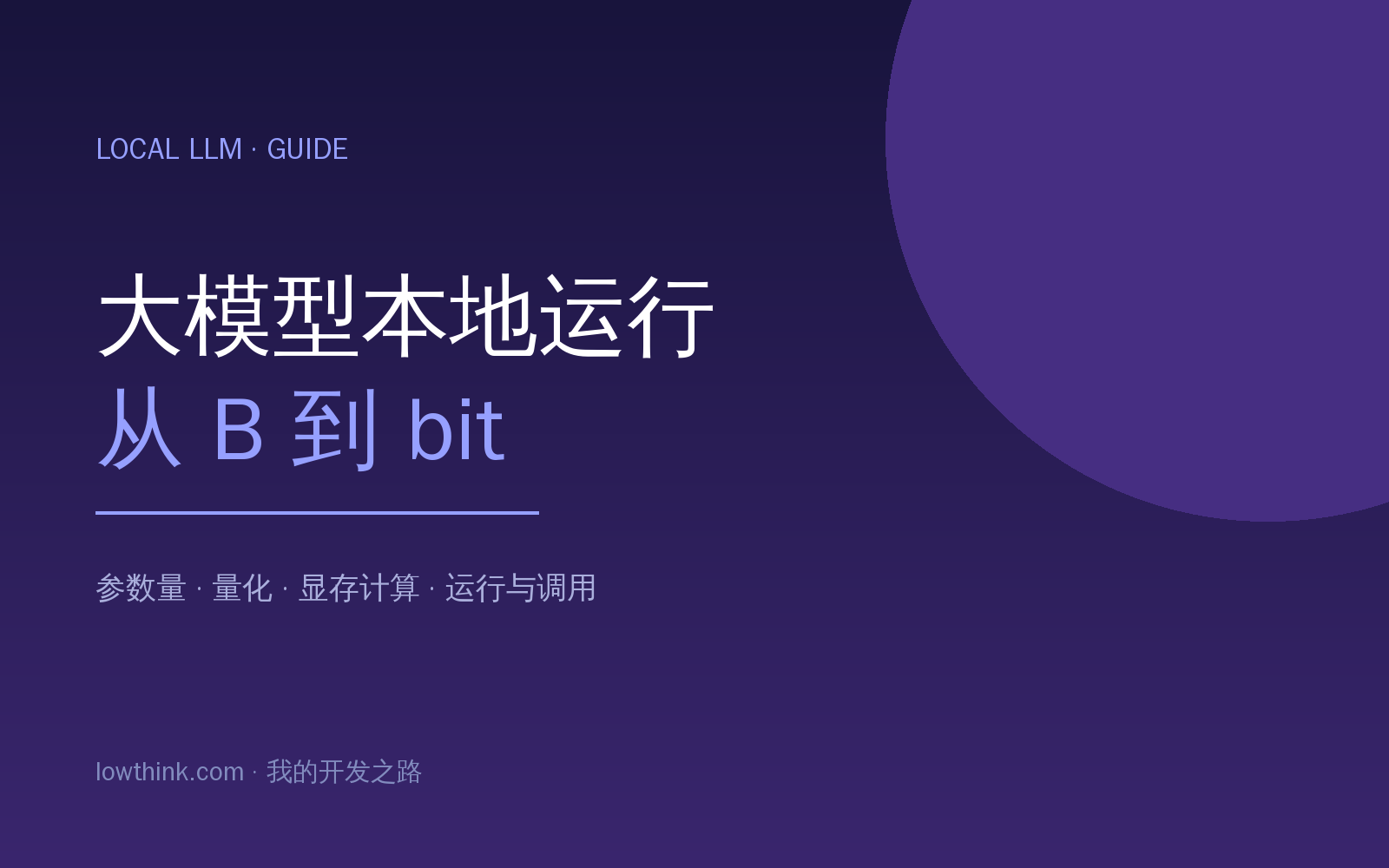 大模型本地运行：B、bit 与调用方式详解
