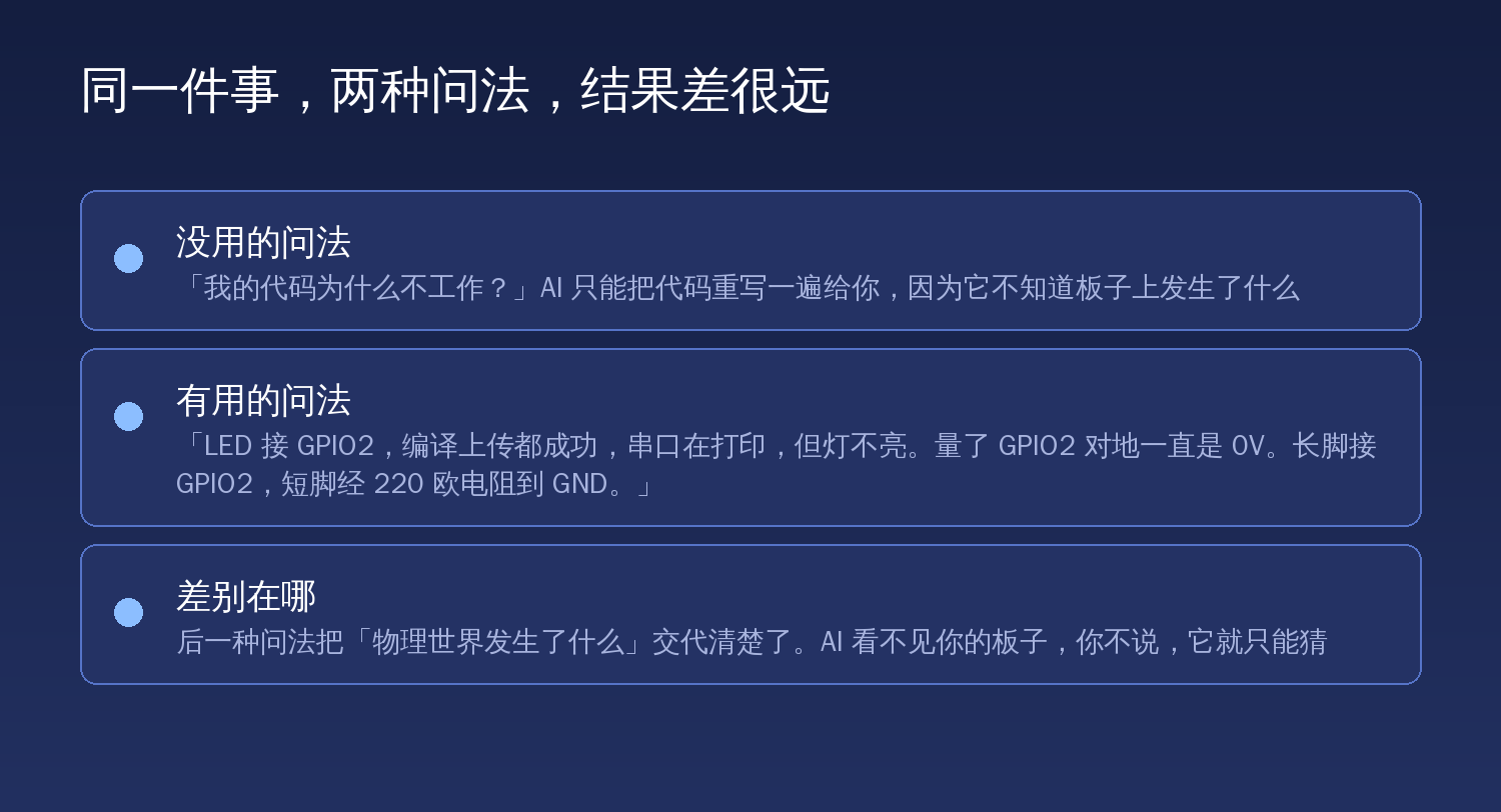 同一件事两种问法:把物理世界的现象描述清楚,AI 才能帮你