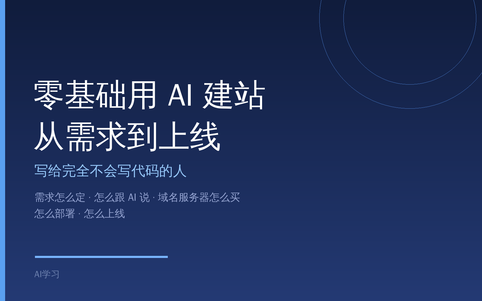 零基础用 AI 建站：需求、域名、服务器、上线